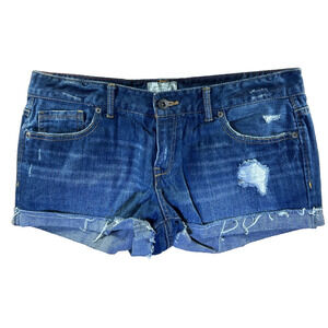 Aeropostale Women’s Denim Shorts Size 9/10 Distressed Cutoff Blue Jean